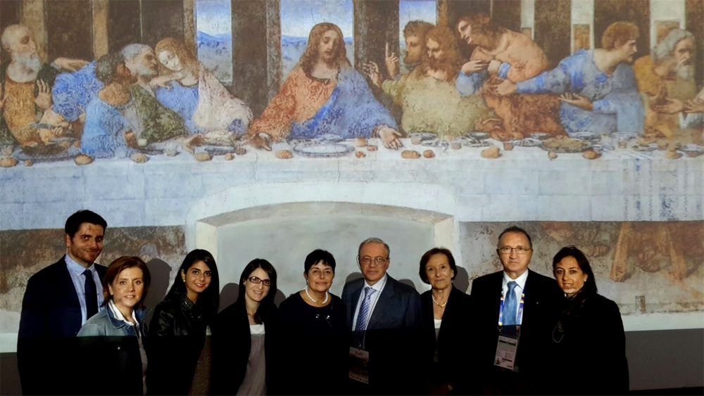 Luana Gallo e Claudio Chetta - Stipula Protollo per BIENNALE Dieta Mediterranea 2016 presso EXPO 2015 - Cenacolo di Leonardo