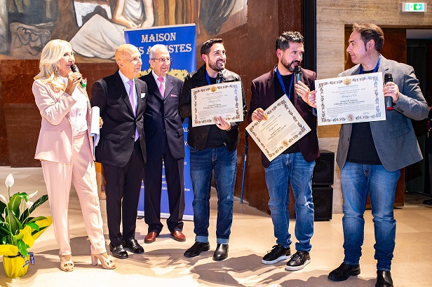 Premio Maison des Artistes 2023 ai Gemelli di Guidonia Eduardo, Gino, Pacifico Acciarino 