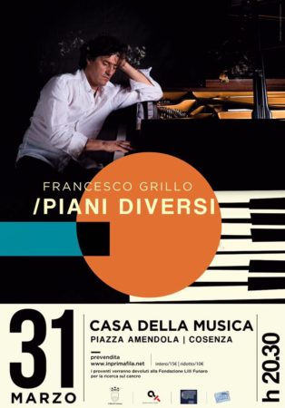 La Locandina del Concerto di Francesco Grillo a Cosenza