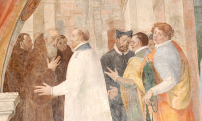 Affresco che ritrae San Francesco di Paola presso il Convento della SS. Trinità dei Monti di Roma
